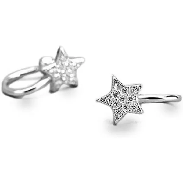 Mini CZ Star Cuff Clip on Earring for Women Teen Girls S925 Sterling Silver Cubic Zirconia Dainty Star Open Hoop Earrings Cute Cartilage Bead Wrap for NonPierced Ear Huggie Jewelry Fashion Birth GiftMini CZ Star Cuff Clip on Earring for Women Teen Girls S925 Sterling Silver Cubic Zirconia Dainty Star Open Hoop Earrings Cute Cartilage Bead Wrap for NonPierced Ear Huggie Jewelry Fashion Birth Gift