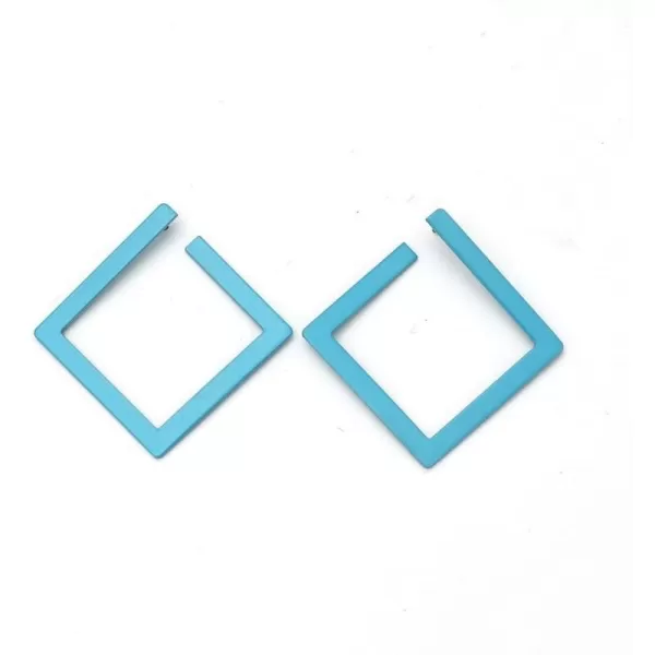 Minimalist Rectangle Dangle Stud Earrings for Women Girls Geometric Big Square Charms Drop Dangling Fashion Lightweight Y2K Party Jewelry GiftsBlue