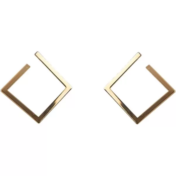 Minimalist Rectangle Dangle Stud Earrings for Women Girls Geometric Big Square Charms Drop Dangling Fashion Lightweight Y2K Party Jewelry GiftsGold