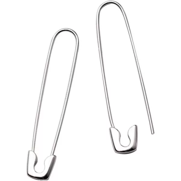Minimalist Safety Pin Cartilage Sterling Silver Big Hoop Earrings for Women Girls Elegant Dangle Drop 37mmMinimalist Safety Pin Cartilage Sterling Silver Big Hoop Earrings for Women Girls Elegant Dangle Drop 37mm