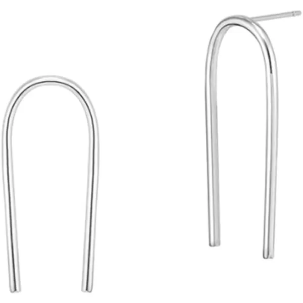 Minimalist Upside Down U Shape Earrings for Women Girls S925 Sterling Silver Lightweight Open Wire Needle Drop Dangle Threader Stud Earring Hypoallergenic Simple JewelryMinimalist Upside Down U Shape Earrings for Women Girls S925 Sterling Silver Lightweight Open Wire Needle Drop Dangle Threader Stud Earring Hypoallergenic Simple Jewelry