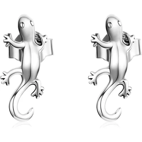 Nickle Free Gecko Animal Stud Earrings for Women Girls 925 Sterling Silver Hypoallergenic Halloween Small Cute Climber Crawler Studs Cartilage Tragus Post Creative 3D Jewelry Unique Gifts for FriendNickle Free Gecko Animal Stud Earrings for Women Girls 925 Sterling Silver Hypoallergenic Halloween Small Cute Climber Crawler Studs Cartilage Tragus Post Creative 3D Jewelry Unique Gifts for Friend