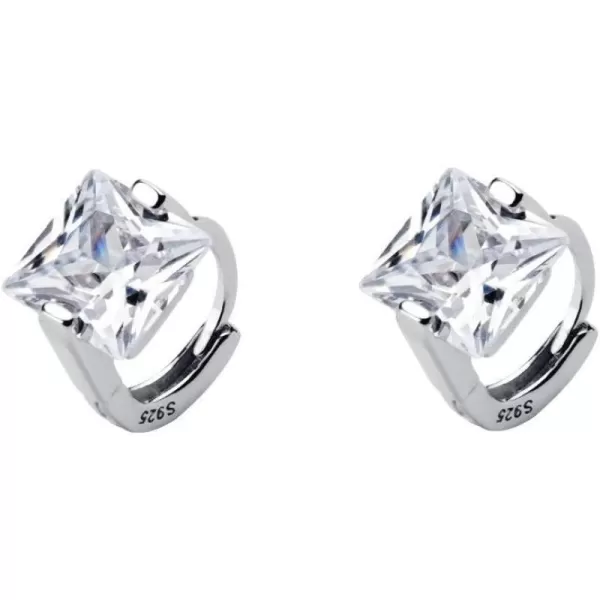 Princess Cut CZ Tiny Small Hoop Cartilage Earrings for Women Teen Girls S925 Sterling Silver Square Solitaire Crystal Diamond Hypoallergenic Dainty Sleeper Hoops Jewelry Gifts 6mm InnerPrincess Cut CZ Tiny Small Hoop Cartilage Earrings for Women Teen Girls S925 Sterling Silver Square Solitaire Crystal Diamond Hypoallergenic Dainty Sleeper Hoops Jewelry Gifts 6mm Inner