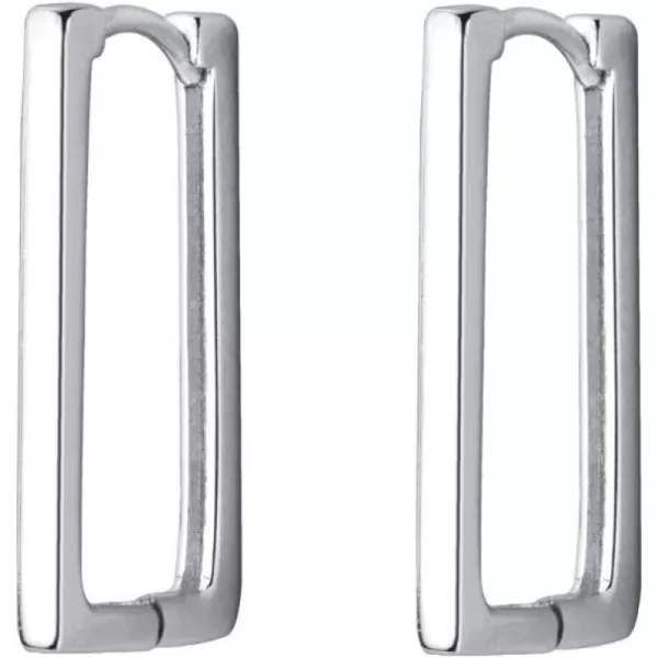 Rectangle Minimalist Sterling Silver Small Hoop Earrings for Women Girls Cartilage Dainty Huggie Hoops 20mmRectangle Minimalist Sterling Silver Small Hoop Earrings for Women Girls Cartilage Dainty Huggie Hoops 20mm