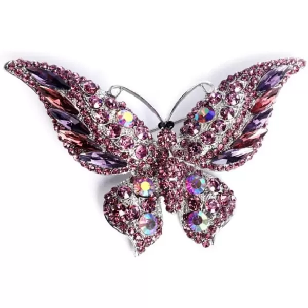 Rhinestone Butterfly Brooch Pin for Women Girls Fashion Exquisite Big Blue Crystal Empress Monarch Winged Brooches Lapel Pins Elegant Dress Accessories Wedding Christmas Birthday Jewelry Gift PurpleRhinestone Butterfly Brooch Pin for Women Girls Fashion Exquisite Big Blue Crystal Empress Monarch Winged Brooches Lapel Pins Elegant Dress Accessories Wedding Christmas Birthday Jewelry Gift Purple