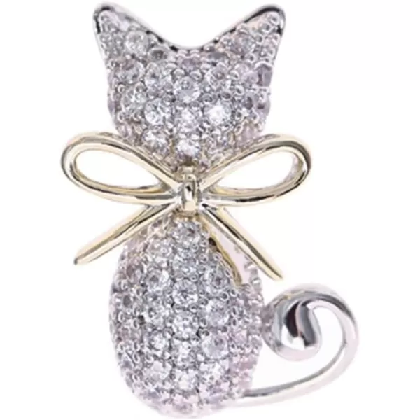 Rhinestone Cat Brooch Pin for Women Girls Fashion Crystal Animal Brooches Lapel Pins Dainty Small Cute Dress Accessories Jewelry Boutonniere Corsage for Hat Bag Suit Tie Birthday Christmas HolidayRhinestone Cat Brooch Pin for Women Girls Fashion Crystal Animal Brooches Lapel Pins Dainty Small Cute Dress Accessories Jewelry Boutonniere Corsage for Hat Bag Suit Tie Birthday Christmas Holiday