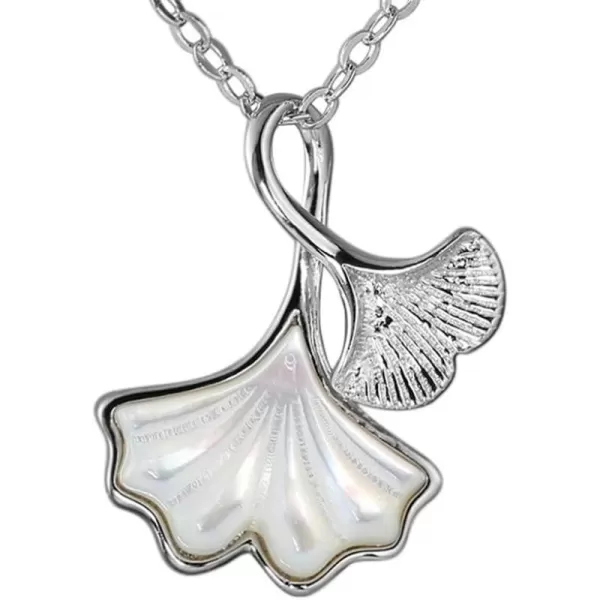 Shell Pearl Ginko Pendant Necklace for Women Girls 925 Sterling Silver Dainty Cute Ginkgo Leaf Charms Drop Link Choker Chain Adjustable 18 Inch Elegant Birthday Wedding Anniversary Jewelry Gift Box 18Shell Pearl Ginko Pendant Necklace for Women Girls 925 Sterling Silver Dainty Cute Ginkgo Leaf Charms Drop Link Choker Chain Adjustable 18 Inch Elegant Birthday Wedding Anniversary Jewelry Gift Box 18