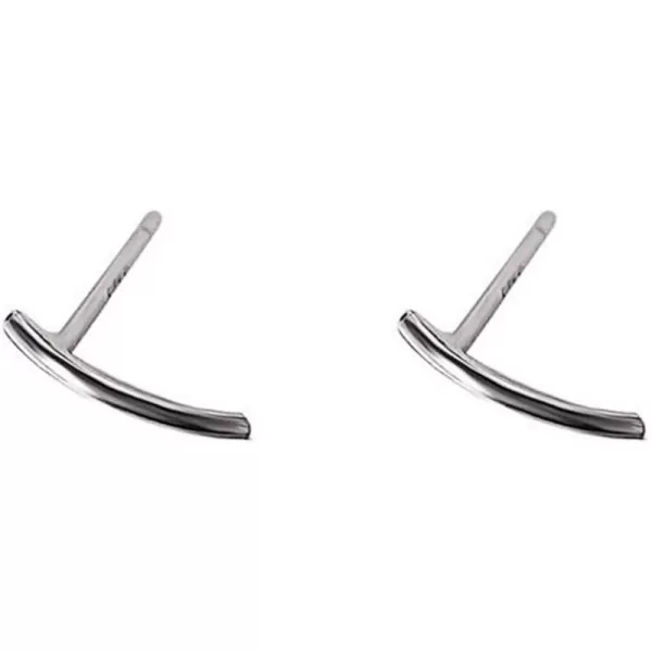 Tiny Curved Bar Stud Earrings for Women Girls 925 Sterling Silver Hypoallergenic Mini Cute Arc Bars Cartilage 20g Studs Tragus Post Minimalist Geometrical Body Piercing JewelrySilver