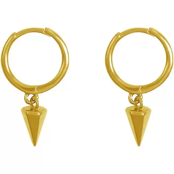 Tiny Punk Spike Dangle Drop Hoop Earrings for Women Teen Girls Men Sterling Silver Charms Hoops Cuff Cartilage Stud Tragus Helix Wrap Minimalist Geometric Earrings Hypoallergenic Fashion Personalizedgold plated
