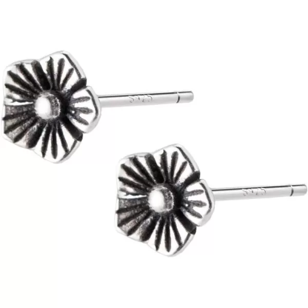 Tiny Vintage Flower Earrings for Women Girls 925 Sterling Silver Oxidized Mini Small Plum Blossom Flowers Stud Cartilage Tragus Hypoallergenic Post Pin for Piercing Ear Elegant Jewelry GiftsTiny Vintage Flower Earrings for Women Girls 925 Sterling Silver Oxidized Mini Small Plum Blossom Flowers Stud Cartilage Tragus Hypoallergenic Post Pin for Piercing Ear Elegant Jewelry Gifts