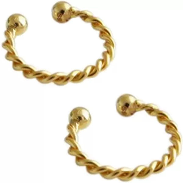 Twist Ear Cuff Wrap Clip on Earrings for Women Girls S925 Sterling Silver Minimalist Hypoallergenic for Non Pierced Ear Circle Tiny Small Hoop Cartilage Helix Adjustable Fashion Earrings Gold PlatedTwist Ear Cuff Wrap Clip on Earrings for Women Girls S925 Sterling Silver Minimalist Hypoallergenic for Non Pierced Ear Circle Tiny Small Hoop Cartilage Helix Adjustable Fashion Earrings Gold Plated