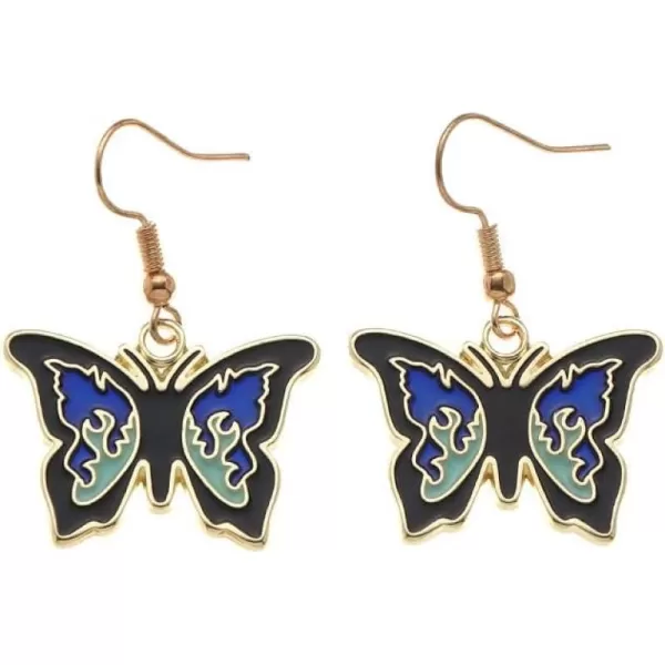 Vintage Butterfly Dangle Hook Earrings for Women Girls Gold Plated Black Blue Enameled Charms Drop Dangling Stud Retro Party Wedding Birthday Valentine Jewelry GiftsVintage Butterfly Dangle Hook Earrings for Women Girls Gold Plated Black Blue Enameled Charms Drop Dangling Stud Retro Party Wedding Birthday Valentine Jewelry Gifts