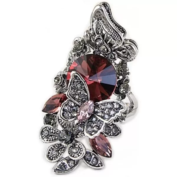 Vintage CZ Butterfly Flower Wedding Ring for Women Girls Silvery Statement Engagement Rhinestone Daisy Leaf Big Wrap Rings Comfort Fit Cocktail Party Christmas Valentine Boho Art Deco Jewelry Size 8Vintage CZ Butterfly Flower Wedding Ring for Women Girls Silvery Statement Engagement Rhinestone Daisy Leaf Big Wrap Rings Comfort Fit Cocktail Party Christmas Valentine Boho Art Deco Jewelry Size 8