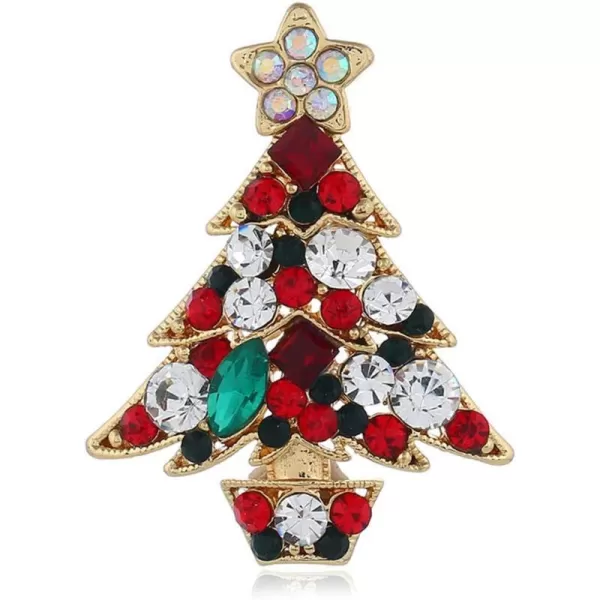 Vintage Colorful Christmas Tree Rhinestone Brooch Pin for Women Girls Men Alloy Plated Fashion CZ Crystal Cute Lucky Star Brooch Pin Dress Accessories Winter Party Decor Jewelry Delicate Unisex GiftsVintage Colorful Christmas Tree Rhinestone Brooch Pin for Women Girls Men Alloy Plated Fashion CZ Crystal Cute Lucky Star Brooch Pin Dress Accessories Winter Party Decor Jewelry Delicate Unisex Gifts