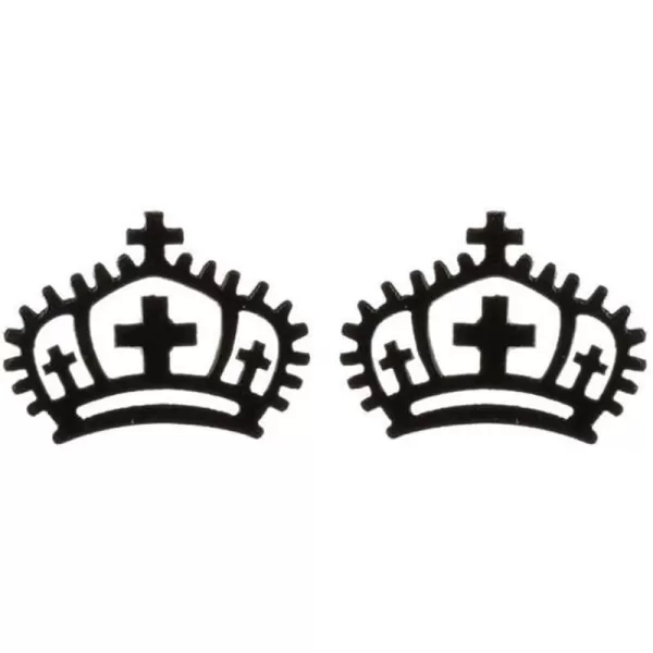 Vintage Crown Cross Stainless Steel Earrings for Women Girls Men Hypoallergenic Small Cute Button Studs Cartilage Tragus Post Fashion Punk Christmas Halloween Birthday Jewelry Gifts BlackVintage Crown Cross Stainless Steel Earrings for Women Girls Men Hypoallergenic Small Cute Button Studs Cartilage Tragus Post Fashion Punk Christmas Halloween Birthday Jewelry Gifts Black