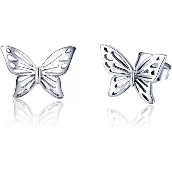 Vintage Filigree Butterfly Studs Earrings for Women Teen Girls S925 Sterling Silver Small Stud Fashion Hypoallergenic Jewelry Cute Gifts for Her SilverVintage Filigree Butterfly Studs Earrings for Women Teen Girls S925 Sterling Silver Small Stud Fashion Hypoallergenic Jewelry Cute Gifts for Her Silver