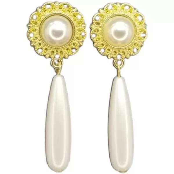 Vintage Long Teardrop Pearl Dangle Earrings for Women Girls 925 Sterling Silver Post Pin Hypoallergenic Filigree Lacy Flower Imitation Pearls Charms Drop Gold Tone Stud Retro Lightweight BirthdayVintage Long Teardrop Pearl Dangle Earrings for Women Girls 925 Sterling Silver Post Pin Hypoallergenic Filigree Lacy Flower Imitation Pearls Charms Drop Gold Tone Stud Retro Lightweight Birthday