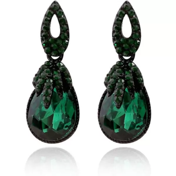 Vintage Rhinestone Dangle Earrings for Women Girls Dark Green Teardrop Crystal Drop Statement Huggie Studs Retro Boho Earring Luxury Birthday Wedding Party JewelryVintage Rhinestone Dangle Earrings for Women Girls Dark Green Teardrop Crystal Drop Statement Huggie Studs Retro Boho Earring Luxury Birthday Wedding Party Jewelry