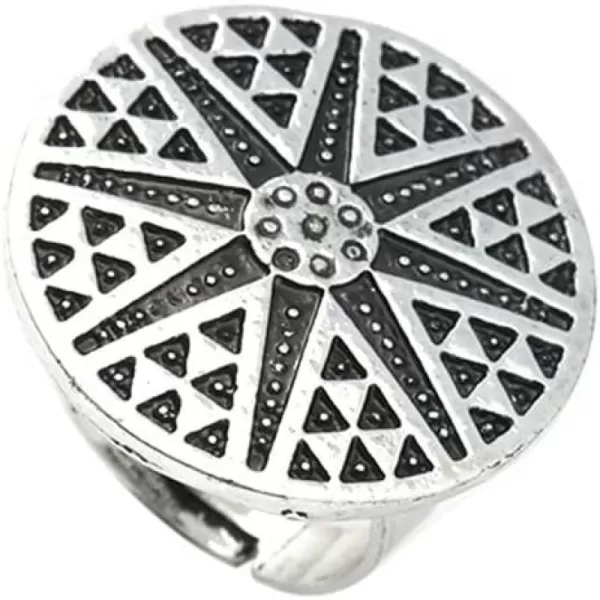Vintage Round Star Statement Ring for Women Girls Boho Expandable Adjustable Open Wrap Finger Rings Comfort Fit Bohemian Jewelry Silver Tone Size 78Vintage Round Star Statement Ring for Women Girls Boho Expandable Adjustable Open Wrap Finger Rings Comfort Fit Bohemian Jewelry Silver Tone Size 78