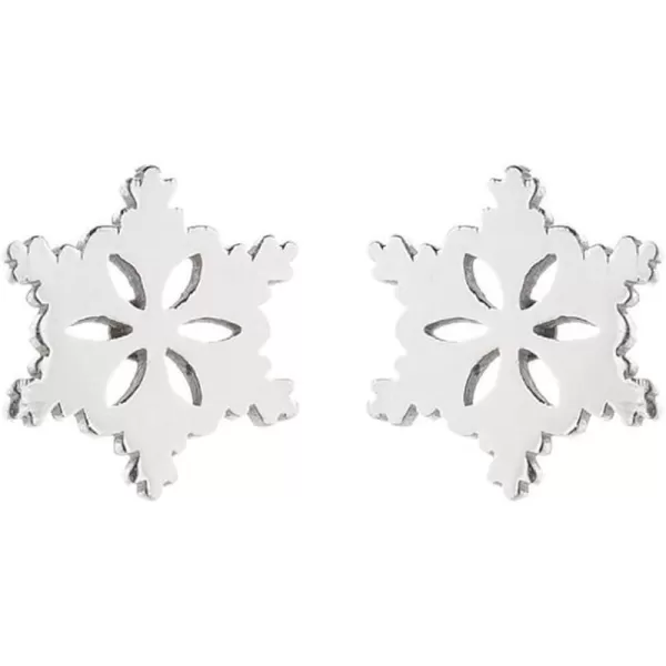 Vintage Snowflake Stud Earrings for Women Girls Stainless Steel Hypoallergenic Small Cute Flower Sihouette Button Studs Cartilage Tragus Post Fashion Minimalist Christmas Party Jewelry Gifts SilverVintage Snowflake Stud Earrings for Women Girls Stainless Steel Hypoallergenic Small Cute Flower Sihouette Button Studs Cartilage Tragus Post Fashion Minimalist Christmas Party Jewelry Gifts Silver
