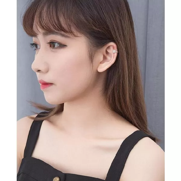 imageMini CZ Star Cuff Clip on Earring for Women S925 Sterling Silver Cubic Zirconia Dainty Star Open Hoop Earrings Cute Cartilage Bead Wrap for NonPierced Ear Huggie Jewelry Fashion Birth