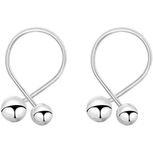 image20G Minimalist Double Sided Ball Earrings for Women 925 Sterling Silver Hypoallergenic Nickel Free Simple Crossover Screw Ear Piercing Cartilage Daith Fashion Unique Jewelry