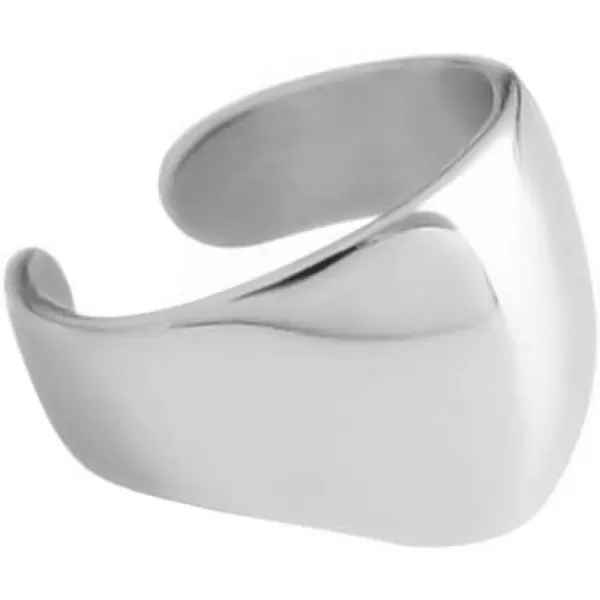imageMinimalist Polished Ear Cuff Helix Cartilage Clip on Earring for Women Girls S925 Sterling Silver Small Hoop Wrap Earrings NonPierced Ear Adjustable Unisex JewelrySilverToned
