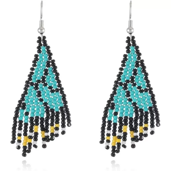 imageBoho Butterfly Ball Bead Statement Drop Dangle Earrings for Women Girls Bohemian Resin Beaded Monarch Hindwing Hook Dangling Stud Handmade Lightweight Jewelry Birthday Wedding Party