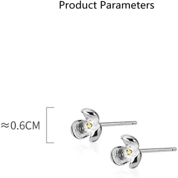 imageDainty Clover Flower Stud Earrings for Women 925 Sterling Silver Hypoallergenic Cute Small Floral Leaf Statement Cartilage Tragus Post Pin Fashion Minimalist Birthday Wedding Jewelry Gifts