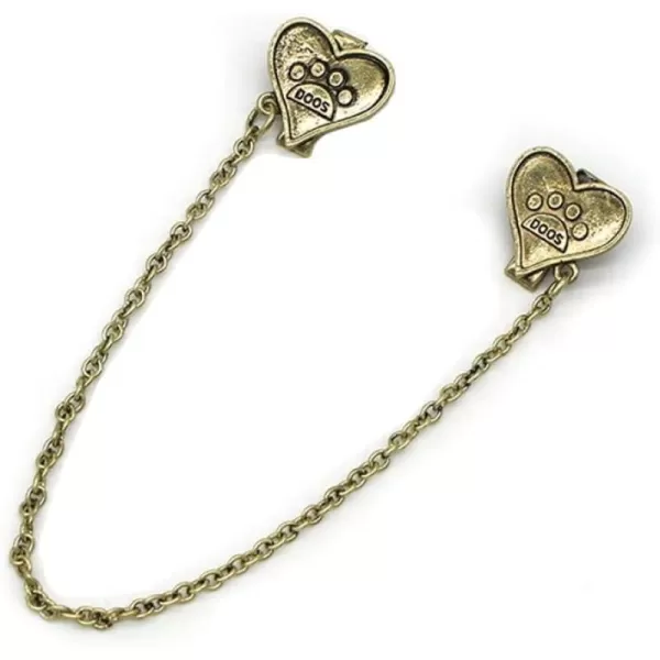 imageVintage Collar Clip Brooch for Wowen Girls Unisex Retro Filigree Butterfly Cute Cat Dog Paw Print Animals Long Tassel Chain Drop Lapel Pin Necktie Tie Shawl Clips Scarf Weather Dress Accessories Jewelry Pawprint