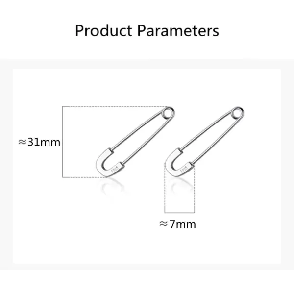 imageCute Sterling Silver Safety Pin Small Hoop Earrings for Women Teen Girls Men Minimalist Geometric Cartilage Huggie Sleeper Hoops Hypoallergenic 14K Gold Plated Personalized JewelrySilvery 22mm