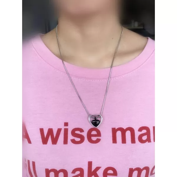 imageDouble Love Heart Cremation Urn Necklace for Women Girls Men Stainless Steel Ash Holder Urn Cremation Jewelry for Ashes Keepsake Waterproof Memorial Pendant Gift Box 18quot Chain Black Heart