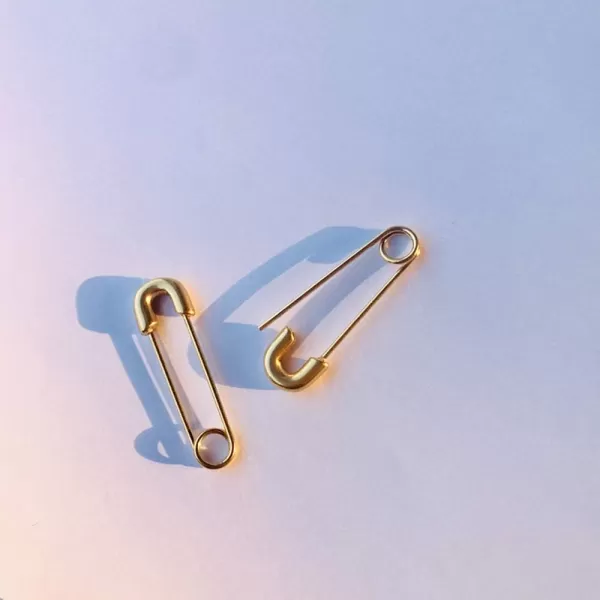 imagePunk Safety Pin Cartilage for Women Stainless Steel Minimalist Hoop Earrings Personalized Dangle Drop Fashion Hypoallergenic Jewelry Gifts 33mm Gold