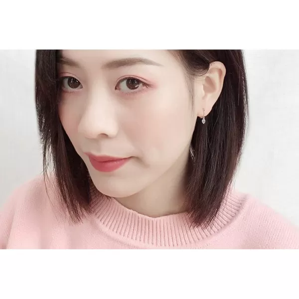 imageTiny Love Heart Dangle Small Hoop Earrings for Women Teen Girls S925 Sterling Silver Cartilage Cute Sleeper Dainty Huggie Hoops Jewelry Gifts