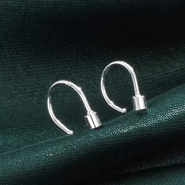 image20G Minimalist Threader Open Hoop Earrings for Women 925 Sterling Silver Hypoallergenic Helix Cartilage Stud U Drop Septum Nose Ring Fashion Simple Jewelry