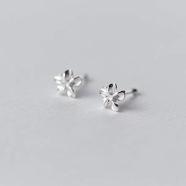 imageFlower Nose Rings Studs 22 Gauge Body Piercing Jewelry for Women S925 Sterling Silver Tiny Plumeria Cute Ball Bead Labret Screw Nose Stud Post Pin Hypoallgenic Dainty Body Jewelry