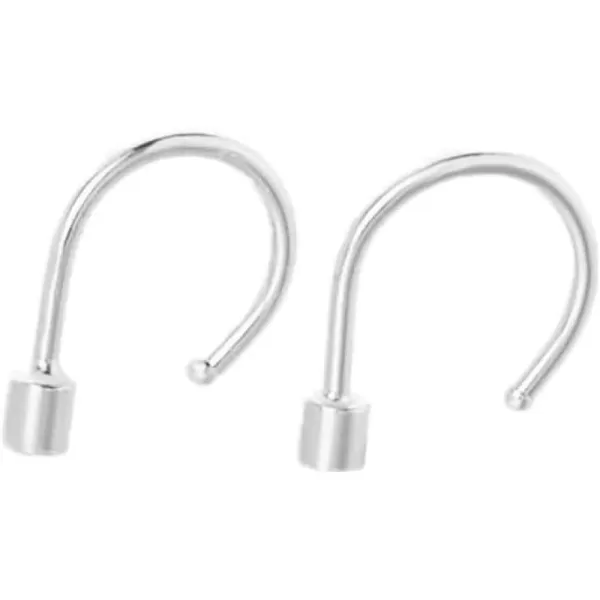 image20G Minimalist Threader Open Hoop Earrings for Women 925 Sterling Silver Hypoallergenic Helix Cartilage Stud U Drop Septum Nose Ring Fashion Simple Jewelry