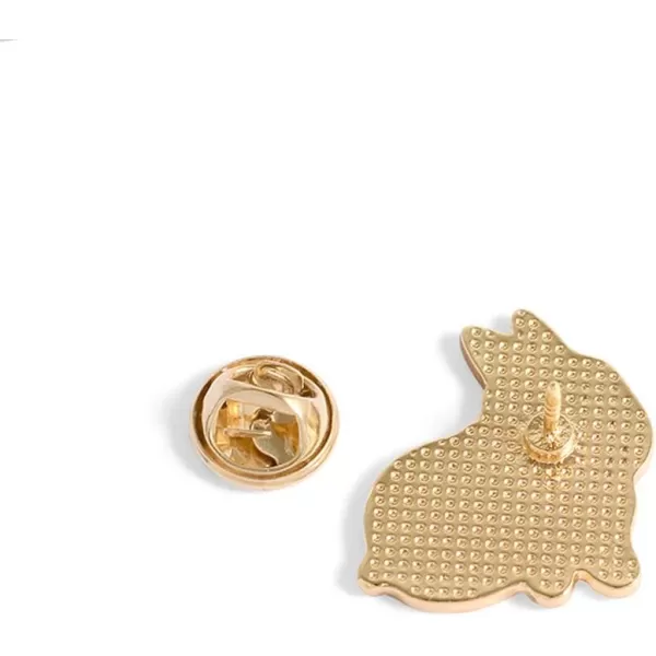 imageCouple Enamel Rabbit Brooches Pin for Women Girls Fashion Cute Cartoon Animals Costumes Badges Lapel Pins Dress Accessories Easter Valentine Anniversary Jewelry Gifts 2 PCS