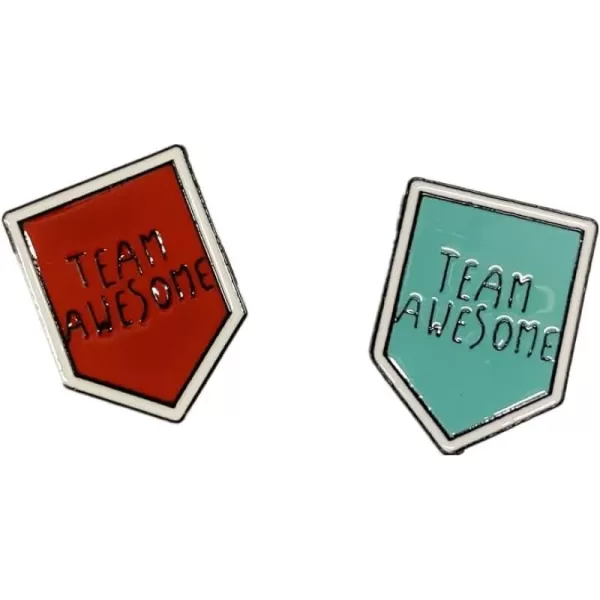 image2pcs Cute Teamwork Spirit Brooches for Women Girls Men Fashion Enamel Team Awesome Statement Lapel Pins Dress Suit Scarft Accessories Badge Souvenir Gifts for Teammate Friend
