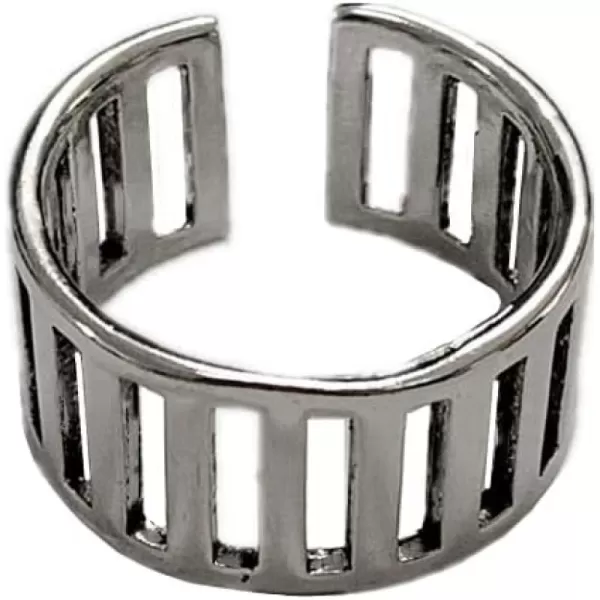 imageDtja Hollow Wide Band Ring for Women SilverToned Statement Expandable Adjustable Open Wrap Finger Rings Comfort Fit Fashion Geometric Birthday Y2K Party Jewelry