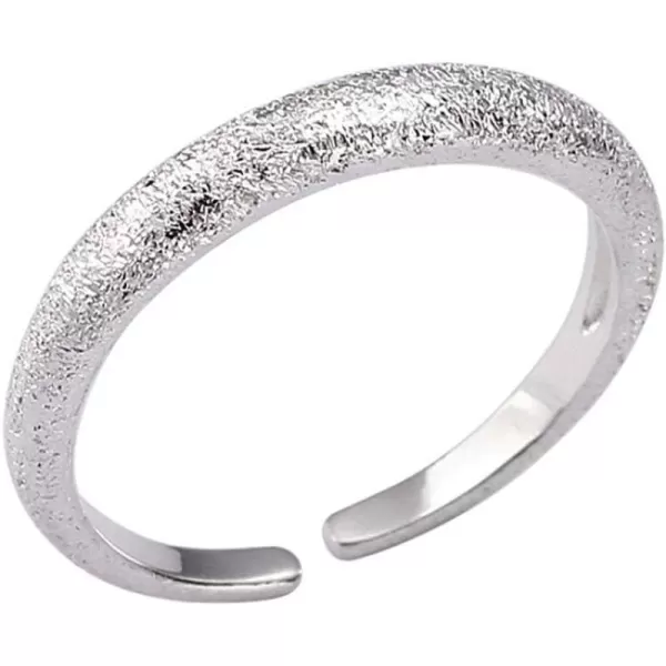 imageDtja Shiny Sequins Sterling Silver Spinner Ring for Women Girls Pave Sandblast Thick Wedding Open Band Statement Expandable Promise Rings Comfort Fit Hypoallergenic Fashion Jewelry Gifts for Her