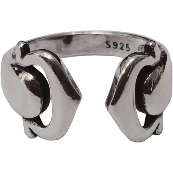 imageDtja Vintage Anchor Open Band Ring for Women Girls Silvery Statement Adjustable Expandable Heart Direction Promise Comfort Fit Finger Rings Fashion Personalized Punk Jewelry BFF Gifts
