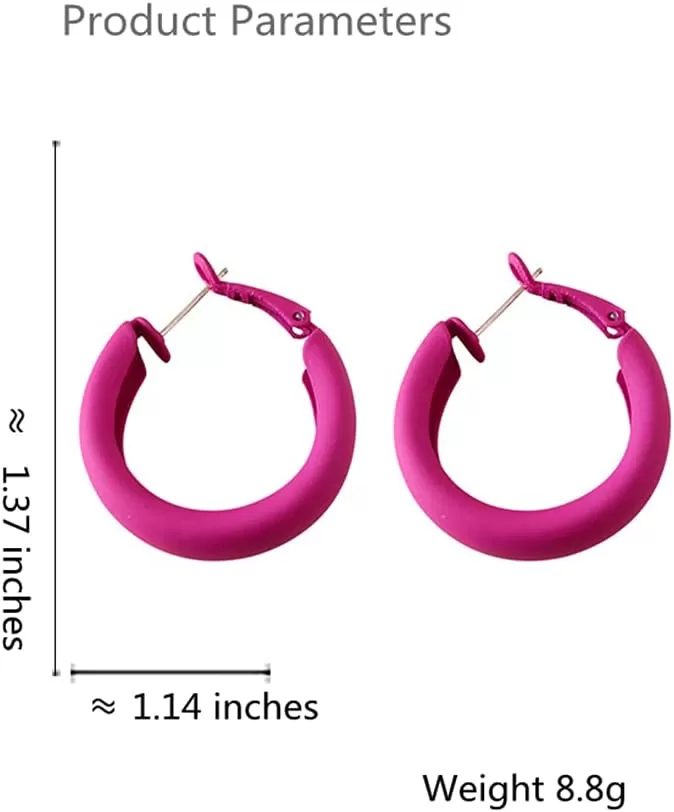 image3 Pairs Acrylic Resin Wide Hoops Earrings Set for Women 925 Sterling Silver Post Pin Colorful Dangle Drop Half Huggie Hoops Hypoallergenic Trendy Lightweight Summer Y2K Jewelry Gifts