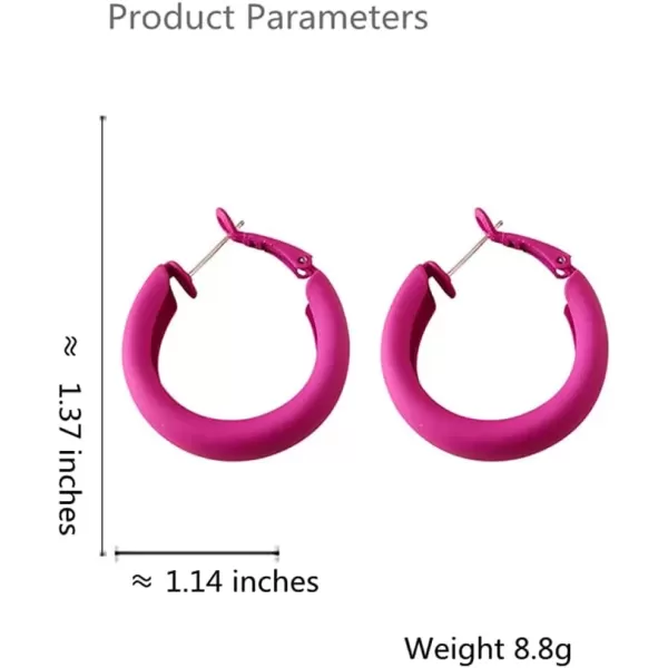 image3 Pairs Acrylic Resin Wide Hoops Earrings Set for Women 925 Sterling Silver Post Pin Colorful Dangle Drop Half Huggie Hoops Hypoallergenic Trendy Lightweight Summer Y2K Jewelry Gifts