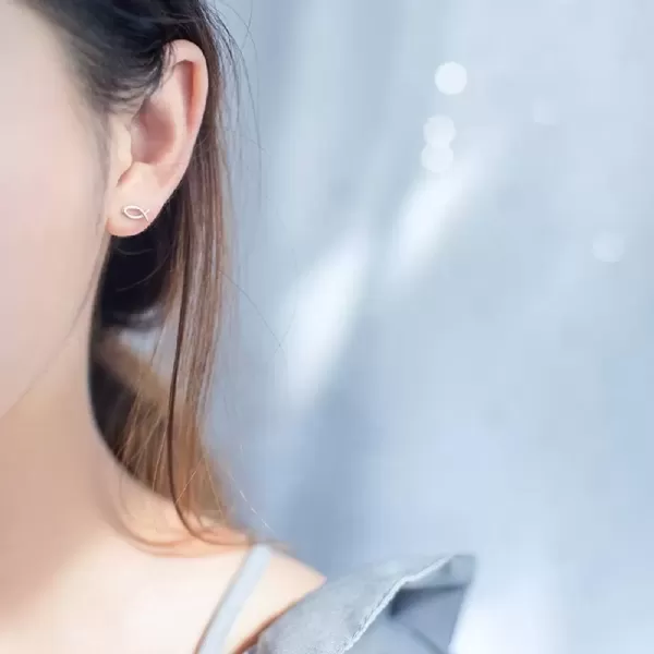 imageCute Fish Sterling Silver Tiny Stud Earrings for Women Hypoallergenic Minimalist Ichthus