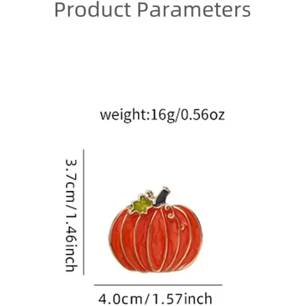 imageRhinestone Fall Holiday Pumpkin Brooch Pin for Women Men Unisex Gold Plated Fashion Dainty Enamel Crystal Fruit Leaf Brooches Lapel Pins Dress Accessories Halloween Party JewelryClassic