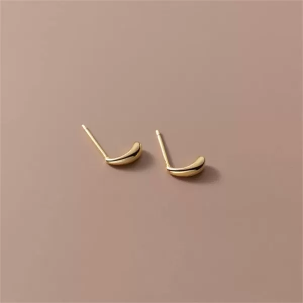 imageSterling Silver Mini Curved Bar Earrings for Women Girls 14K Gold Plated Minimalist Tiny Short Bars Teardrop Stud Cartilage Tragus Post Hypoallergenic Dainty Jewelry GiftsGolden 8mm