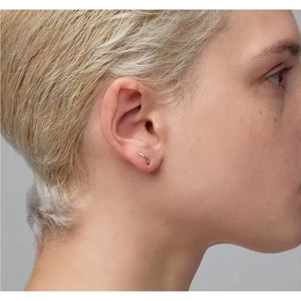imageTiny Curved Bar Stud Earrings for Women 925 Sterling Silver Hypoallergenic Mini Cute Arc Bars Cartilage 20g Studs Tragus Post Minimalist Geometrical Body Piercing Jewelry Silver