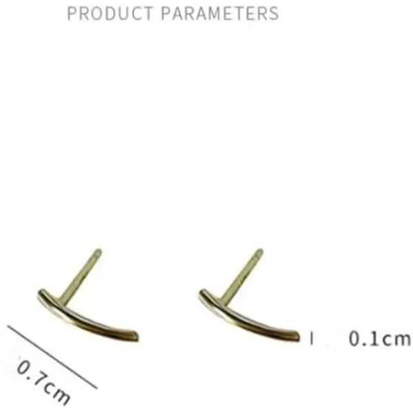 imageTiny Curved Bar Stud Earrings for Women 925 Sterling Silver Hypoallergenic Mini Cute Arc Bars Cartilage 20g Studs Tragus Post Minimalist Geometrical Body Piercing Jewelry Silver