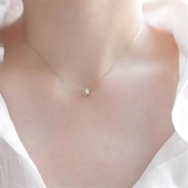 imagePrincess Crown Charm Necklace for Women Girls 925 Sterling Silver Delicate Cute Crystal CZ Queen Royal Tiara Pendant Luck Choker 18quot Silver Chain Adjustable Dainty Wedding Jewelry Birthday Gift BoxGoldToned